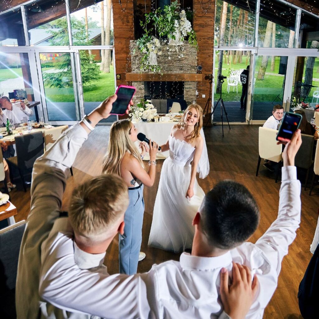 Dancing at a wedding reception